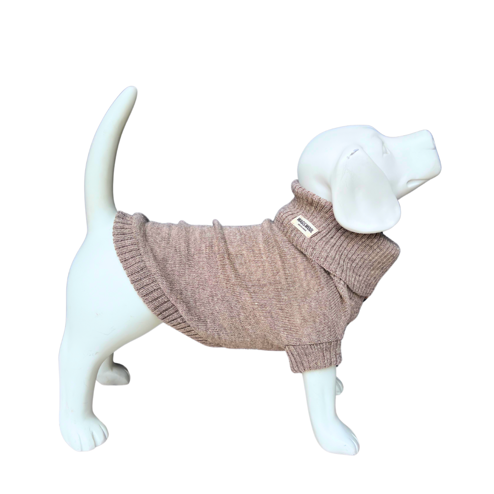 Oatmeal british wool dog jumper