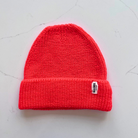 lava orange british wool beanie hat