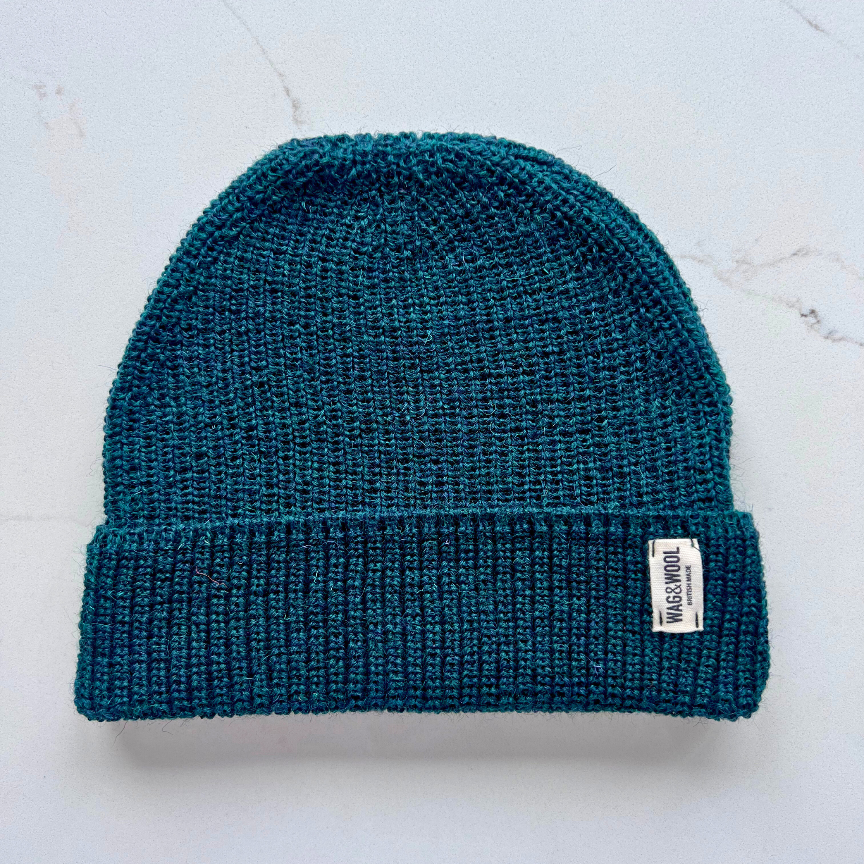 Forest green British wool beanie at