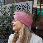 pink argyle headband 