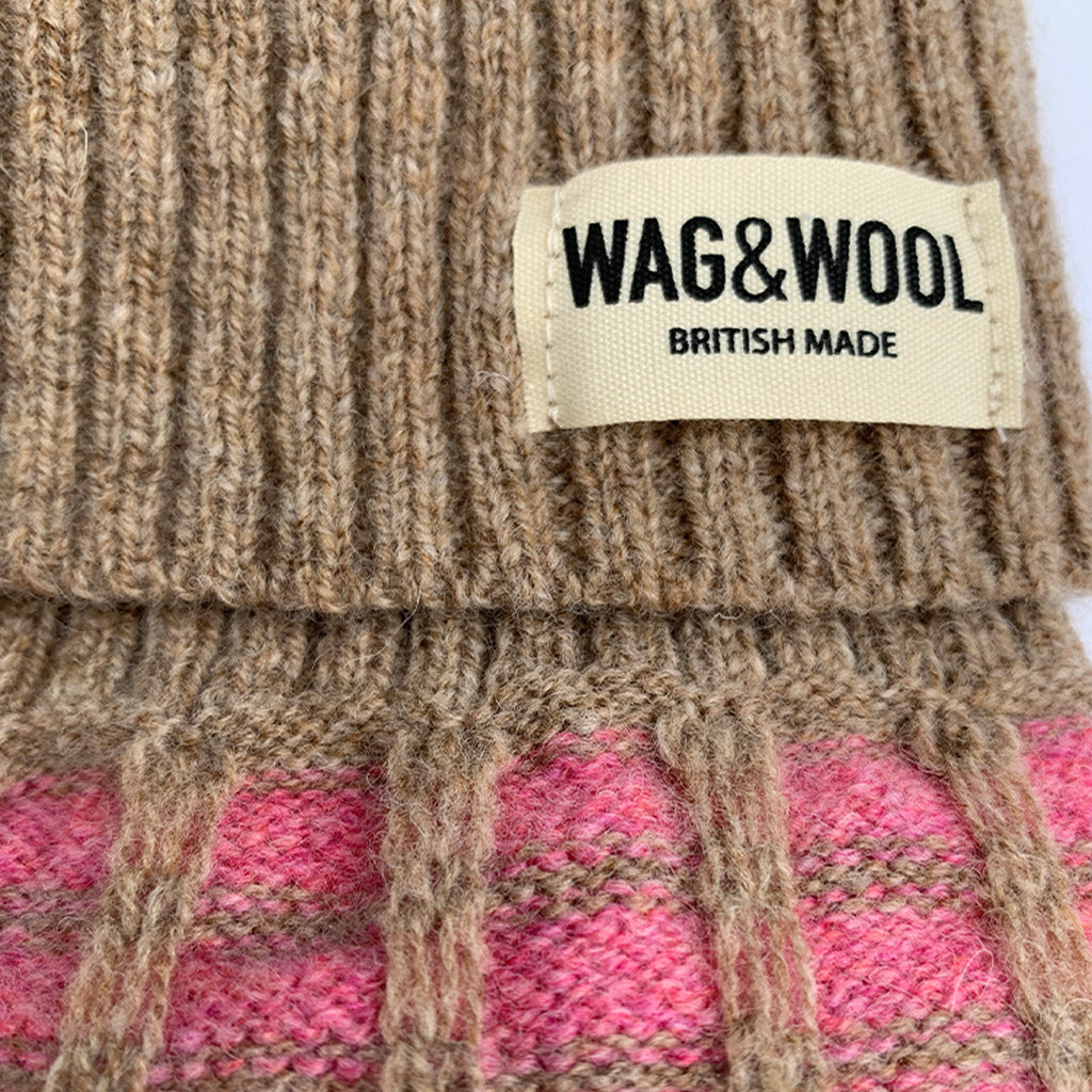 Pink Dog Jumper and Matching Scarf Set | Sustainable & British Made ...